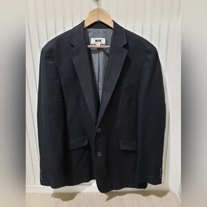 NWOT! JOSEPH ABBOUD Men's Linen/Cotton Textured Blazer (XL) Black